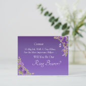 Will You Be Our Ring Bearer? Purple Mauve Flowers (スタンド正面)