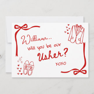 Will you be our Usher Card Invitation 招待状