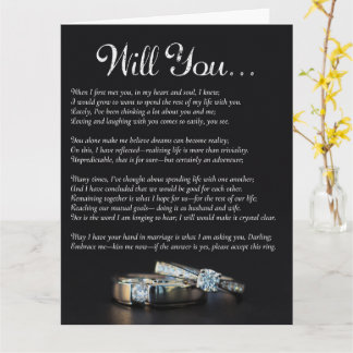 Will You Marry Me アクロスティックポエムグリーティングカード カード