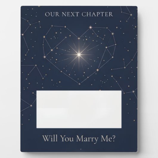 Will You Marry Me Constellation Marriage Proposal フォトプラーク (正面)