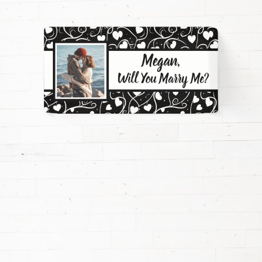 Will you Marry Me Custom Name Proposal 横断幕 (インサイチュ)