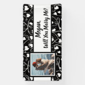 Will you Marry Me Custom Name Proposal     横断幕 (縦)