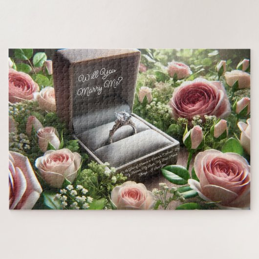 Will You Marry Me? Engagement Ring Proposal in a ジグソーパズル (横)