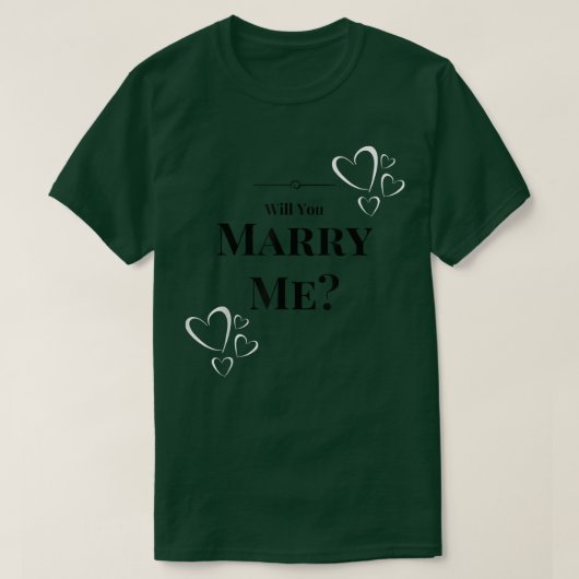 Will You Marry Me Engagement Wedding Proposal  Tシャツ (デザイン正面)