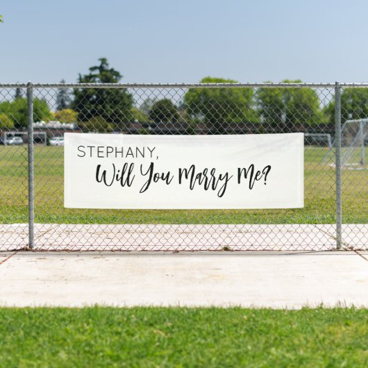 Will you Marry Me Proposal Sign banner backdrop 横断幕 (インサイチュ)