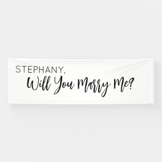 Will you Marry Me Proposal Sign banner backdrop 横断幕 (横)