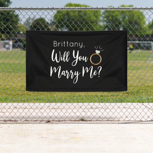 Will you Marry Me Proposal Sign banner backdrop 横断幕 (インサイチュ)