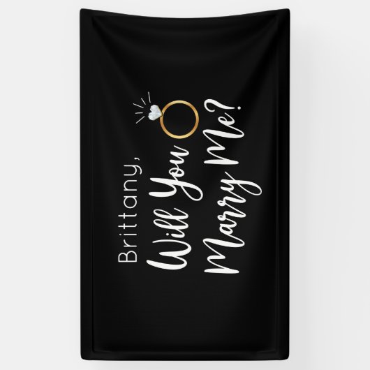 Will you Marry Me Proposal Sign banner backdrop 横断幕 (縦)