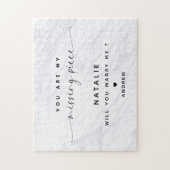 Will You Marry Me Proposal Simple Clean White ジグソーパズル (縦)