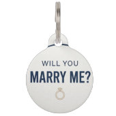 Will You Marry Me Romantic Proposal ペット ネームタグ (裏面)