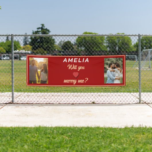 Will you marry me Romantic Proposal 2 Photo 横断幕 (インサイチュ)