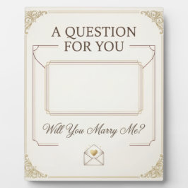 Will You Marry Me Secret Letter Marriage Proposal フォトプラーク
