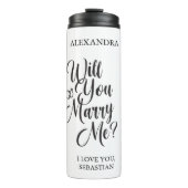 “Will You Marry Me?” Thermal Tumbler – Elegant Pro タンブラー (正面)