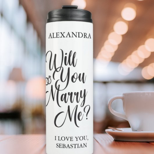 “Will You Marry Me?” Thermal Tumbler – Elegant Pro タンブラー