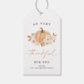 WILLA Thanks For You Pumpkin Thanksgiving ギフトタグ (正面)
