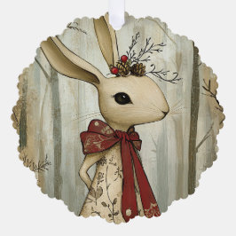Willa the Rabbit | Woodland Whimsy  オーナメントカード
