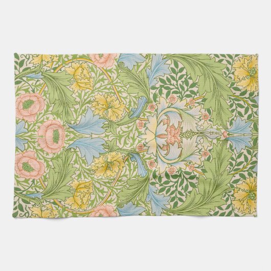 Willam Morris Myrtle Garden Floral Classic キッチンタオル (横)