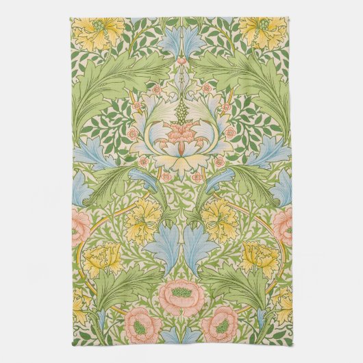 Willam Morris Myrtle Garden Floral Classic キッチンタオル (縦)