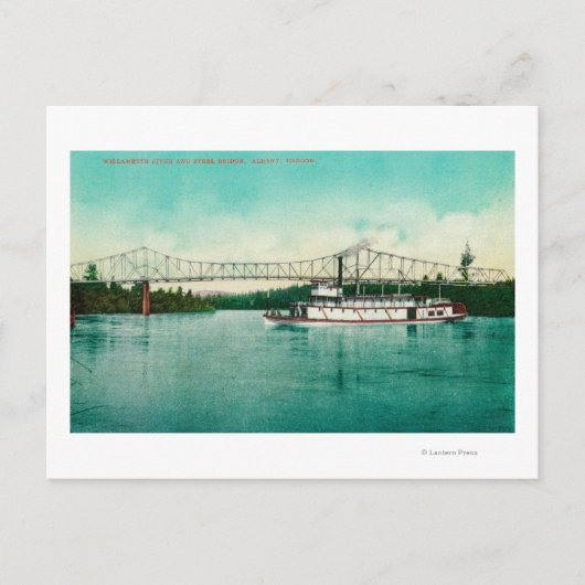 Willamette River and Steel Bridge in Albany ポストカード (正面)