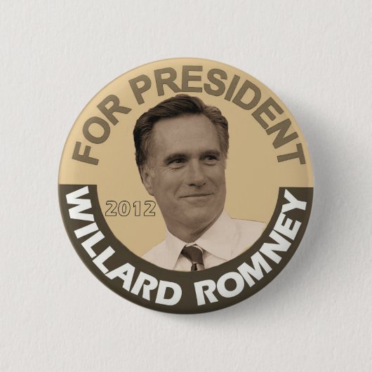 Willard Romney 2012年 缶バッジ (正面)