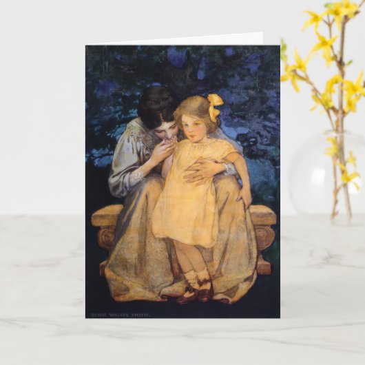 Willcoxの「母および子供」の母の日 カード (黄色い花)