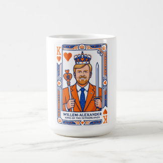 Willem-Alexander スペルカート - ハートのキング 王様 コーヒーマグカップ