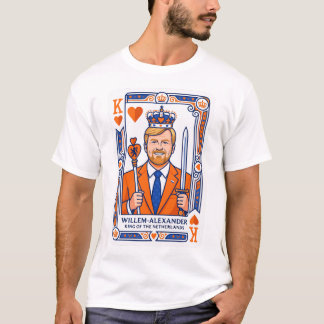 Willem-Alexander スペルカート - ハートのキング 王様 Tシャツ