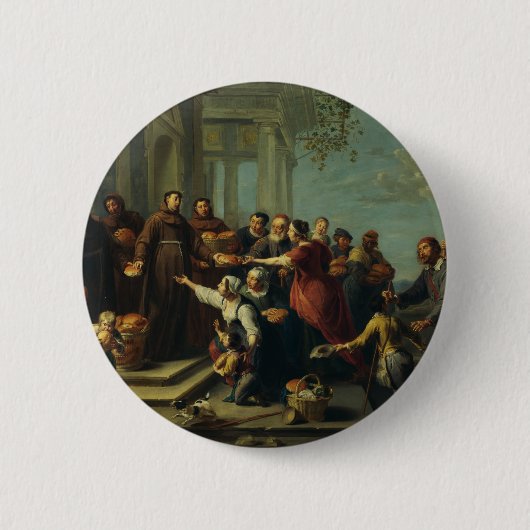 Willem van Herpによるパドヴァのアントニオ 缶バッジ (正面)