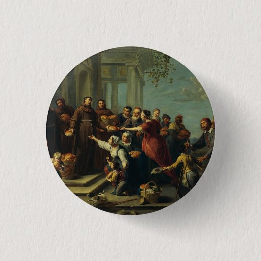 Willem van Herpによるパドヴァのアントニオ 缶バッジ (正面)