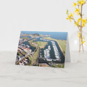 Willemstad in Nederland met moderne haven. カード (黄色い花)