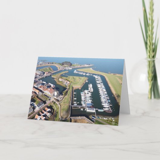 Willemstad in Nederland met moderne haven. カード (正面)