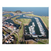 Willemstad in Nederland met moderne haven. ポスター (正面)