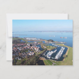 Willemstad Nederland drone overzicht. ポストカード