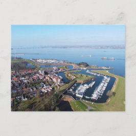 Willemstad Nederland drone overzicht. ポストカード