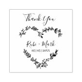 Willflowersハートとありがとう引用文 ラバースタンプ (インプリント)