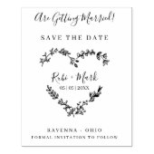 Willflowersハートと日付保存引用文 ラバースタンプ (インプリント)