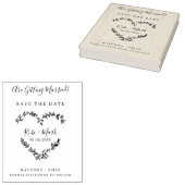 Willflowersハートと日付保存引用文 ラバースタンプ (押印)