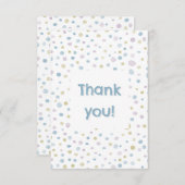 William紙吹雪水色ドットサンキューカード サンキューカード (正面/裏面)