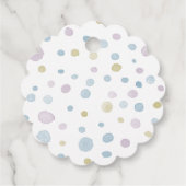 William紙吹雪水色ドットメッセージカード フェイバータグ (裏面)