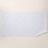 William紙吹雪水色ドット ビーチタオル (正面)