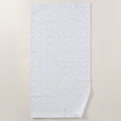 William紙吹雪水色ドット ビーチタオル (正面)