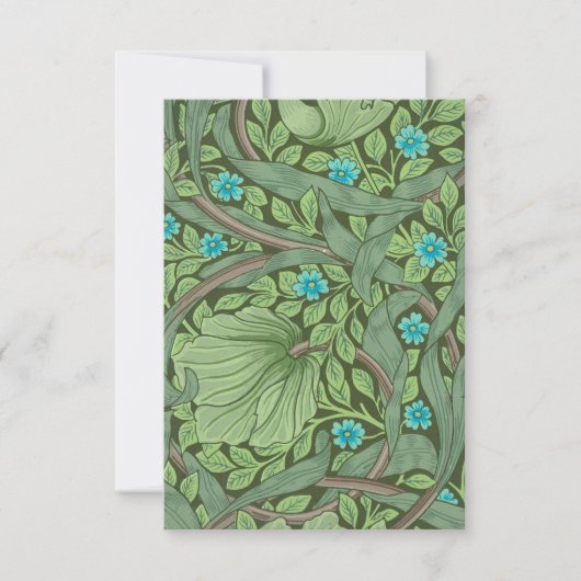 William 忘れ Morrisの壁紙-Me-Nots サンキューカード (正面)