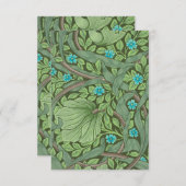 William 忘れ Morrisの壁紙-Me-Nots サンキューカード (正面/裏面)