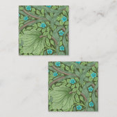 William 忘れ Morrisの壁紙-Me-Nots スクエア名刺 (正面/裏面)