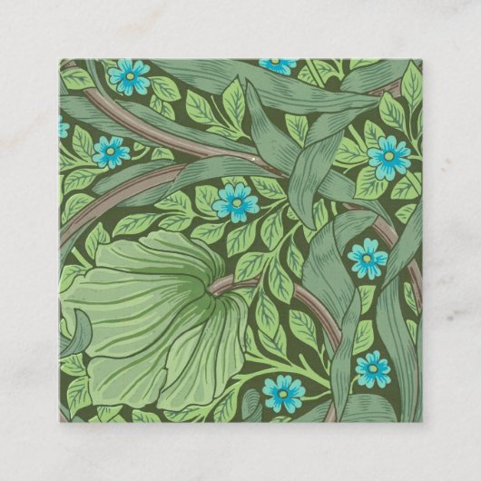 William 忘れ Morrisの壁紙-Me-Nots スクエア名刺 (正面)