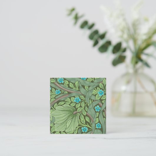 William 忘れ Morrisの壁紙-Me-Nots スクエア名刺 (スタンド正面)