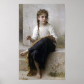 William-Adolphe Bouguereau-Sewing ポスター (正面)