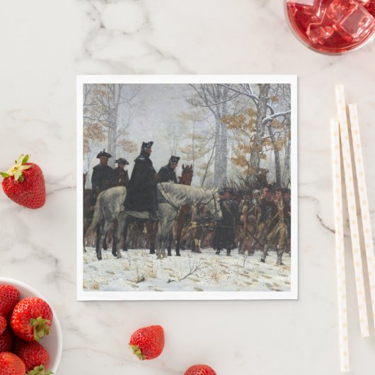 William B. T. Tregoによるバレー・フォージへの行進 スタンダードランチョンナプキン (インサイチュ)