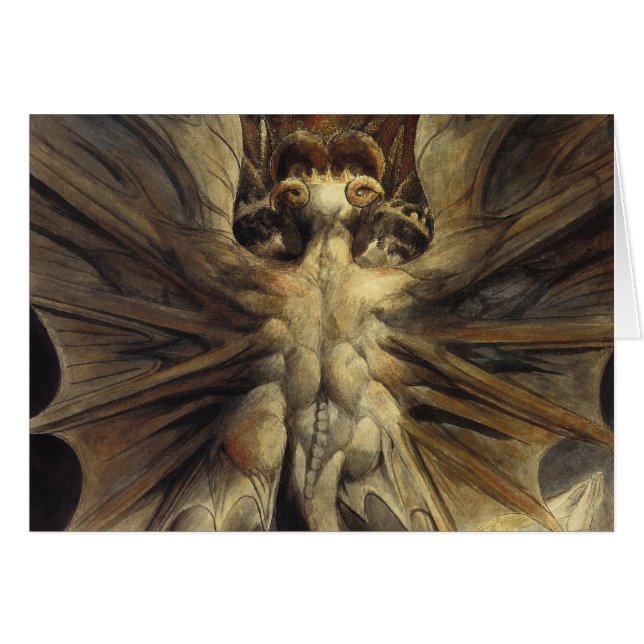 William Blake – 赤い素晴らしドラゴンと女 (正面横)