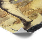 William Blake – 赤い素晴らしドラゴンと女 ポスター (角)